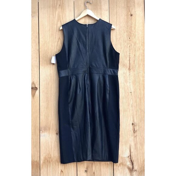 Spanx NWT Black Leather-Like Combo Dress Sz 1X - Picture 7 of 7